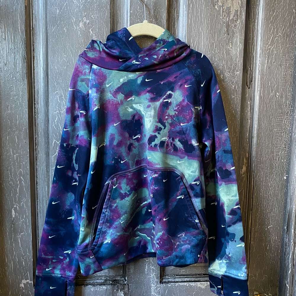 Nike Purple and Blue Therma-Fit Hoodie